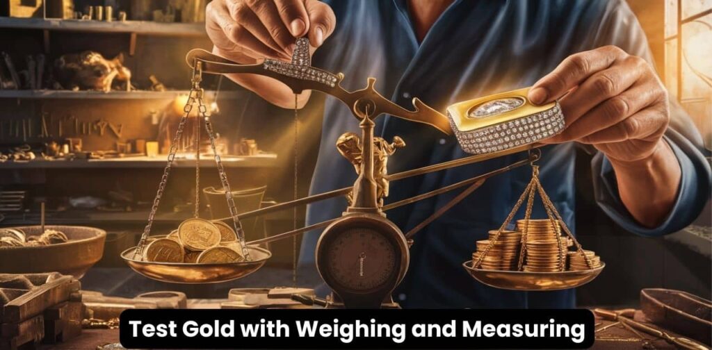 Test Gold with Weighing and Measuring for the Real Deal